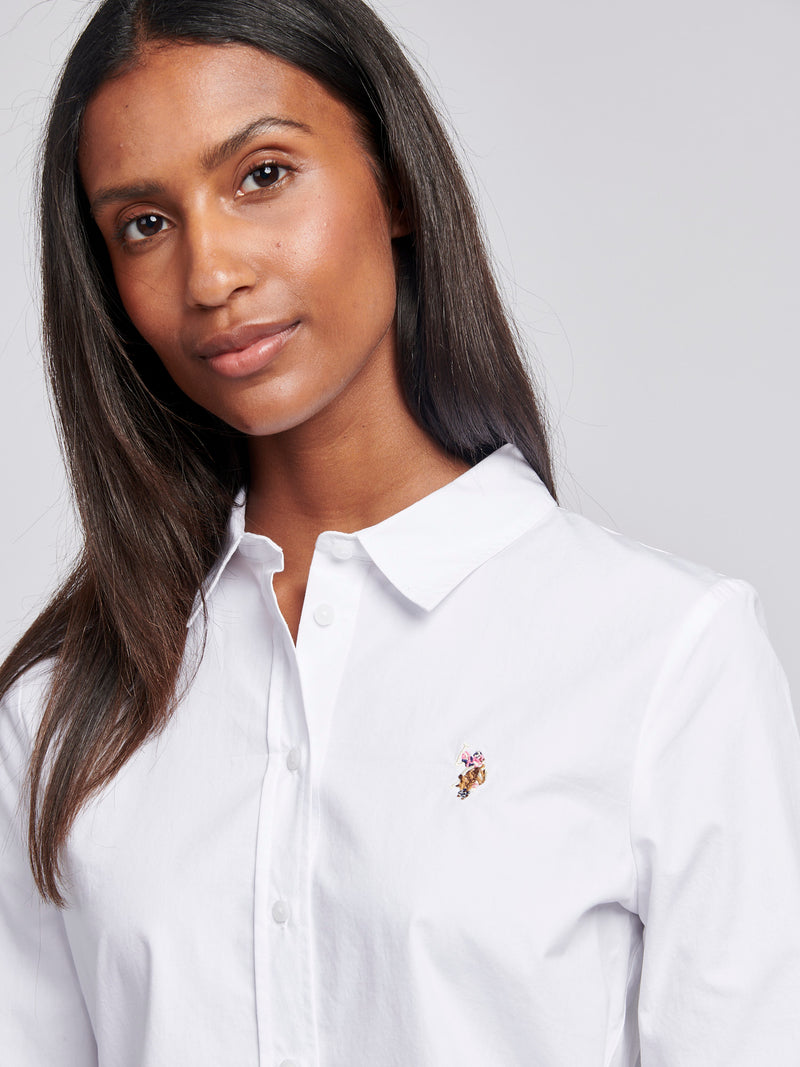 Womens Classic Fit Poplin Shirt in Bright White