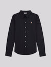 Womens Classic Fit Poplin Shirt in Black