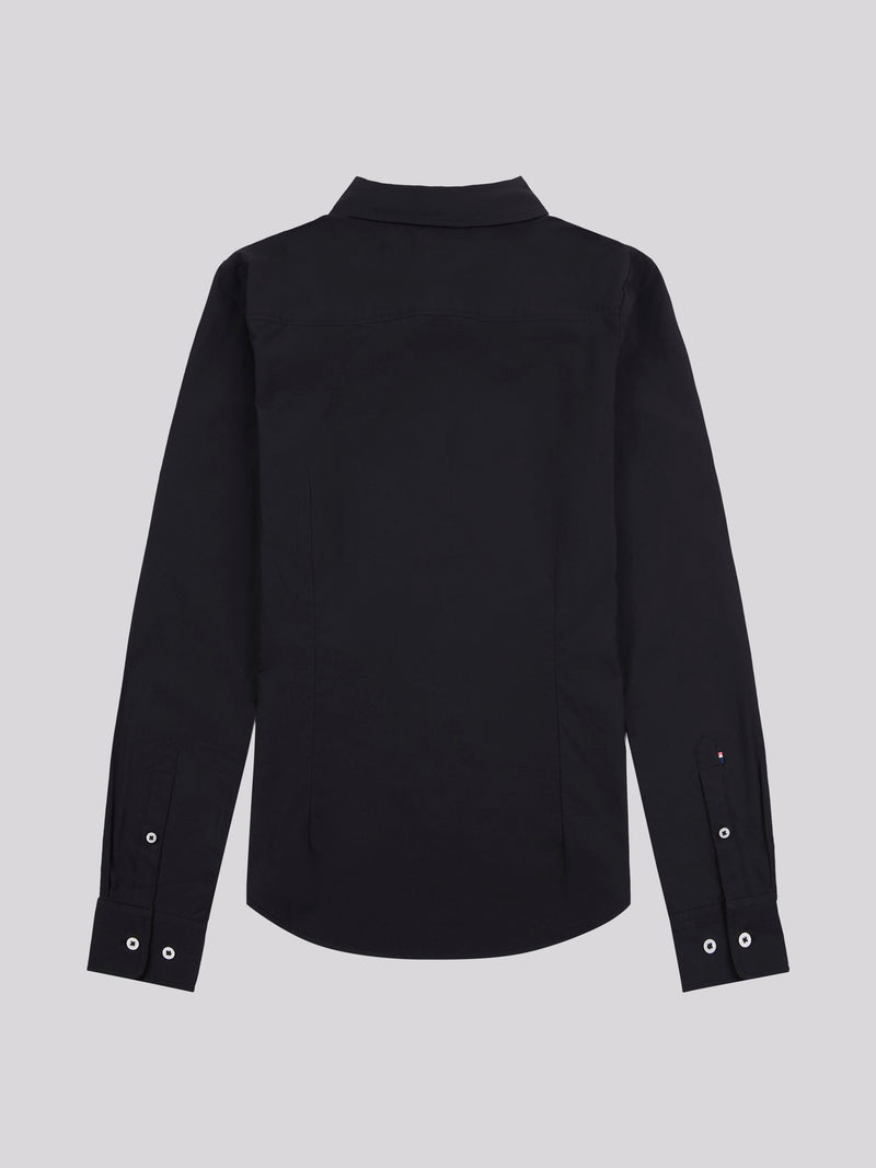 Womens Classic Fit Poplin Shirt in Black