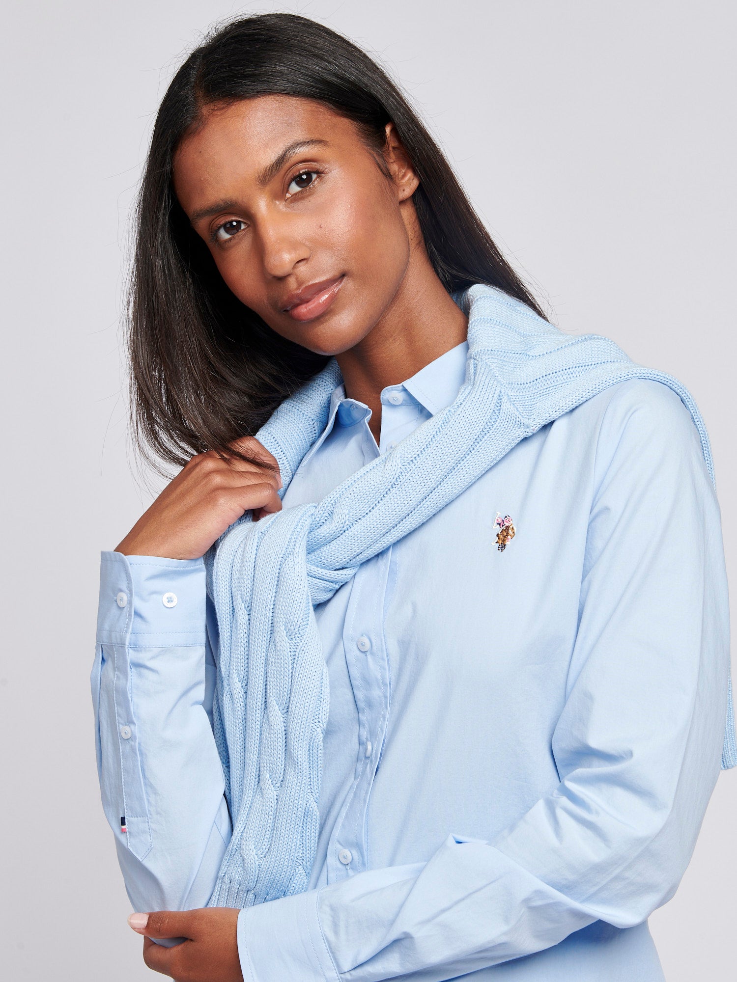 Womens Classic Fit Poplin Shirt in Windsurfer