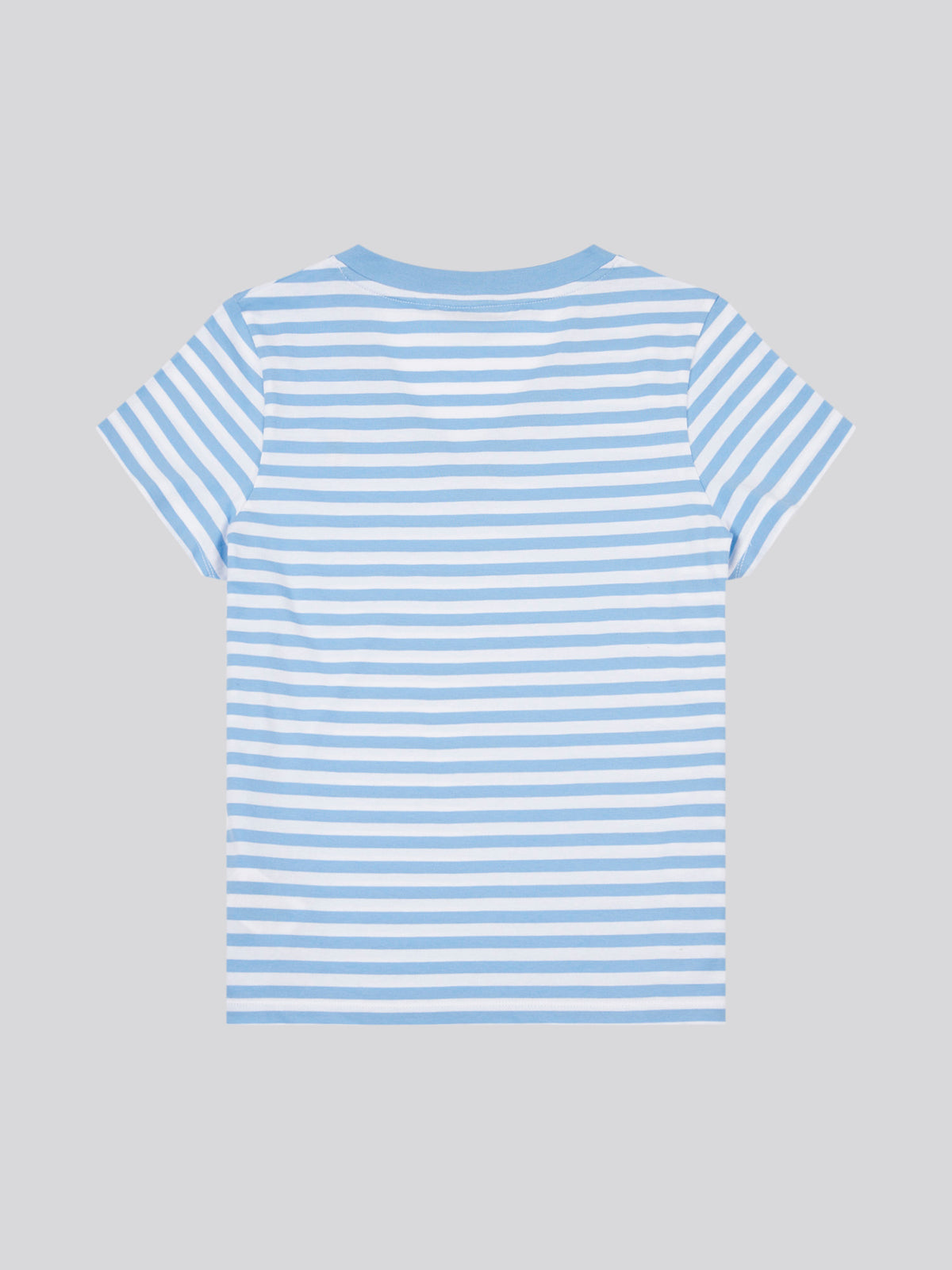 Stripe V-Neck Tee Vista Blue