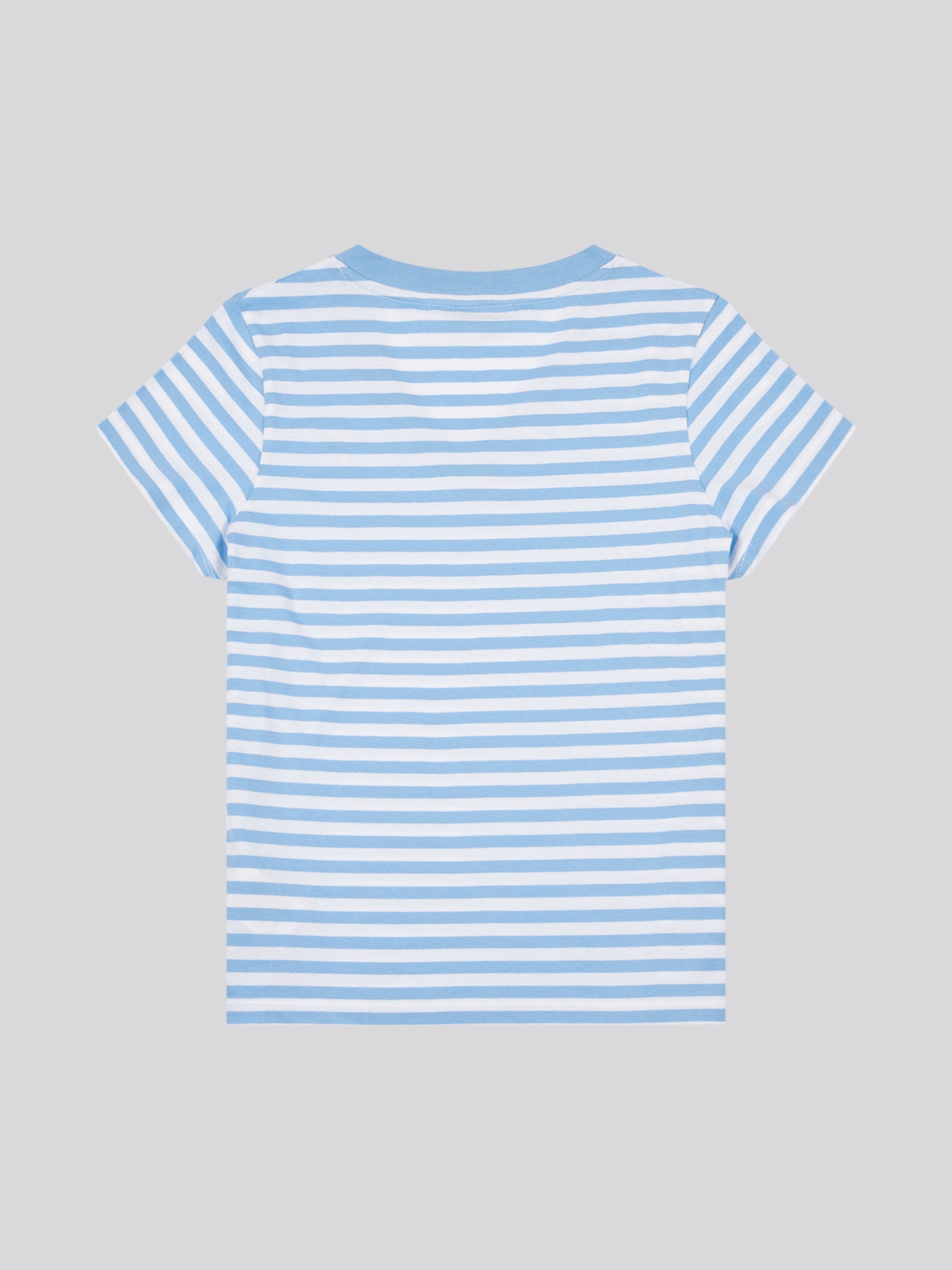 Stripe V-Neck Tee Vista Blue