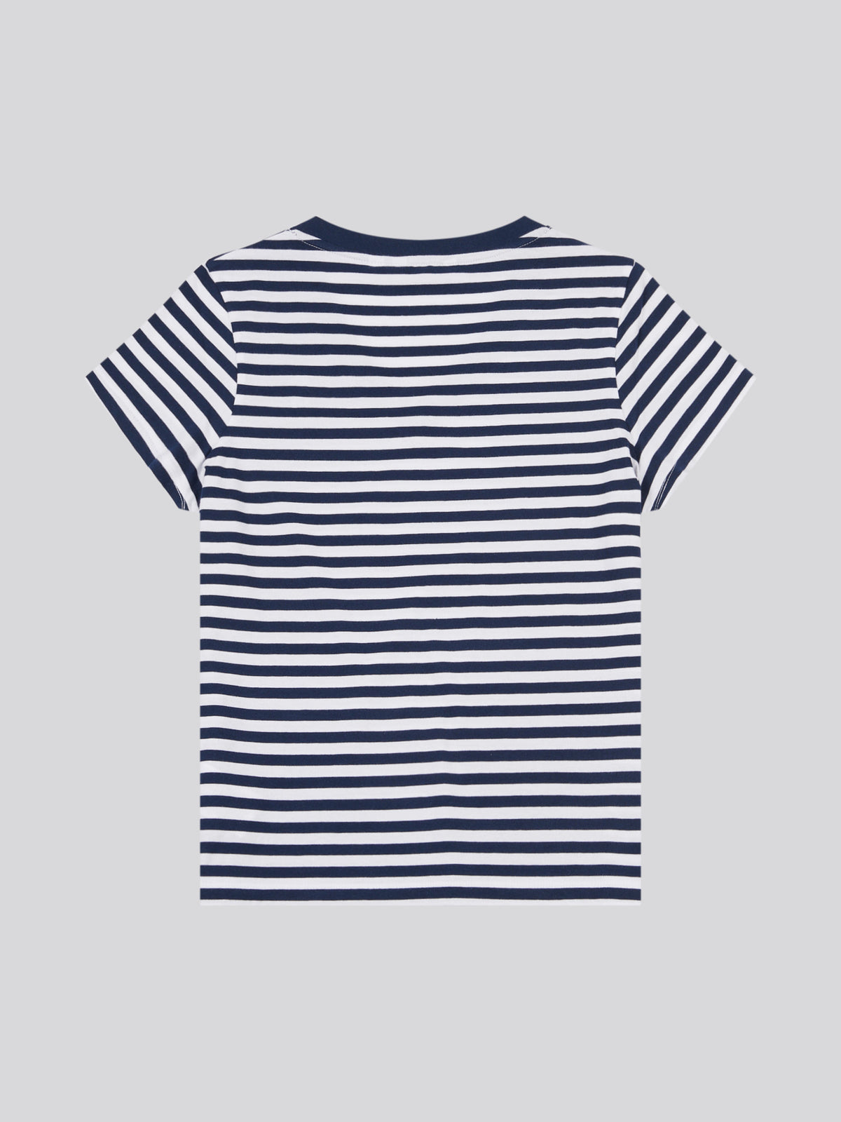 Stripe V-Neck Tee Navy Iris