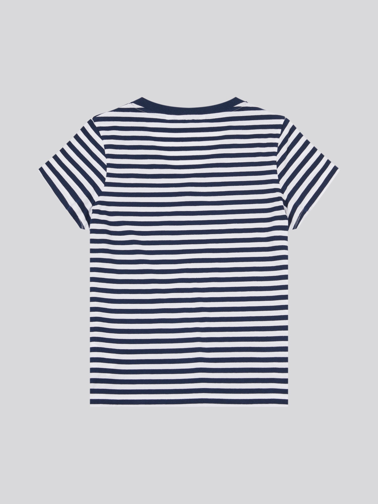 Stripe V-Neck Tee Navy Iris