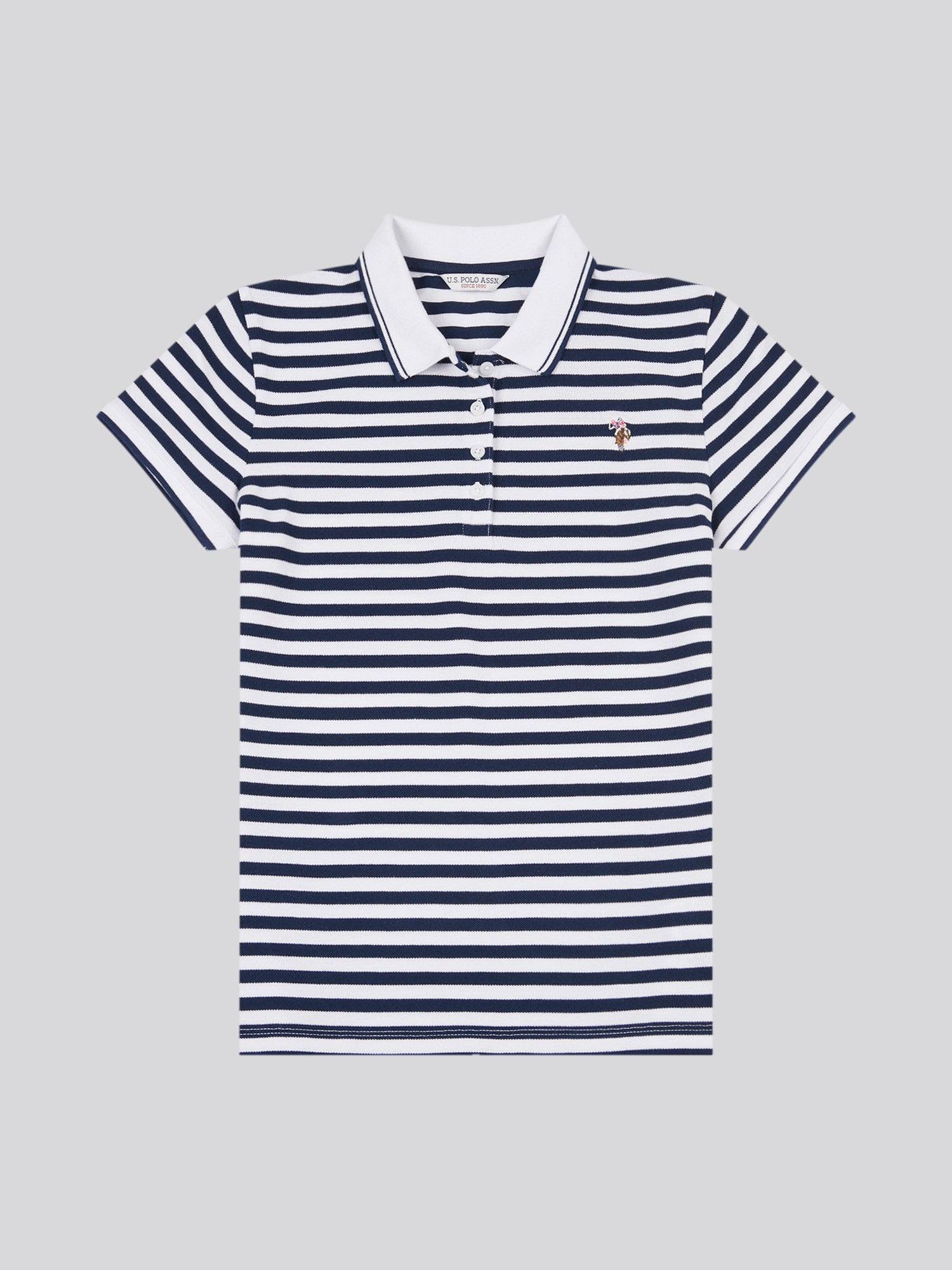 Stripe Polo Shirt Navy Iris