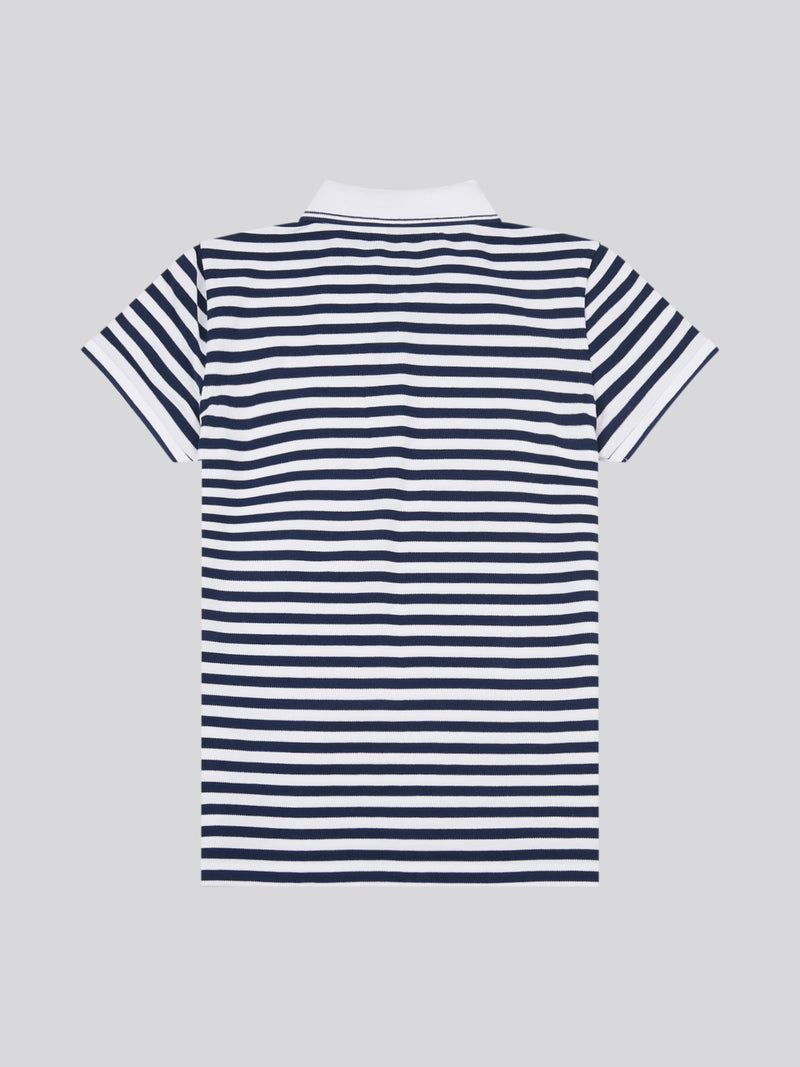 Stripe Polo Shirt Navy Iris