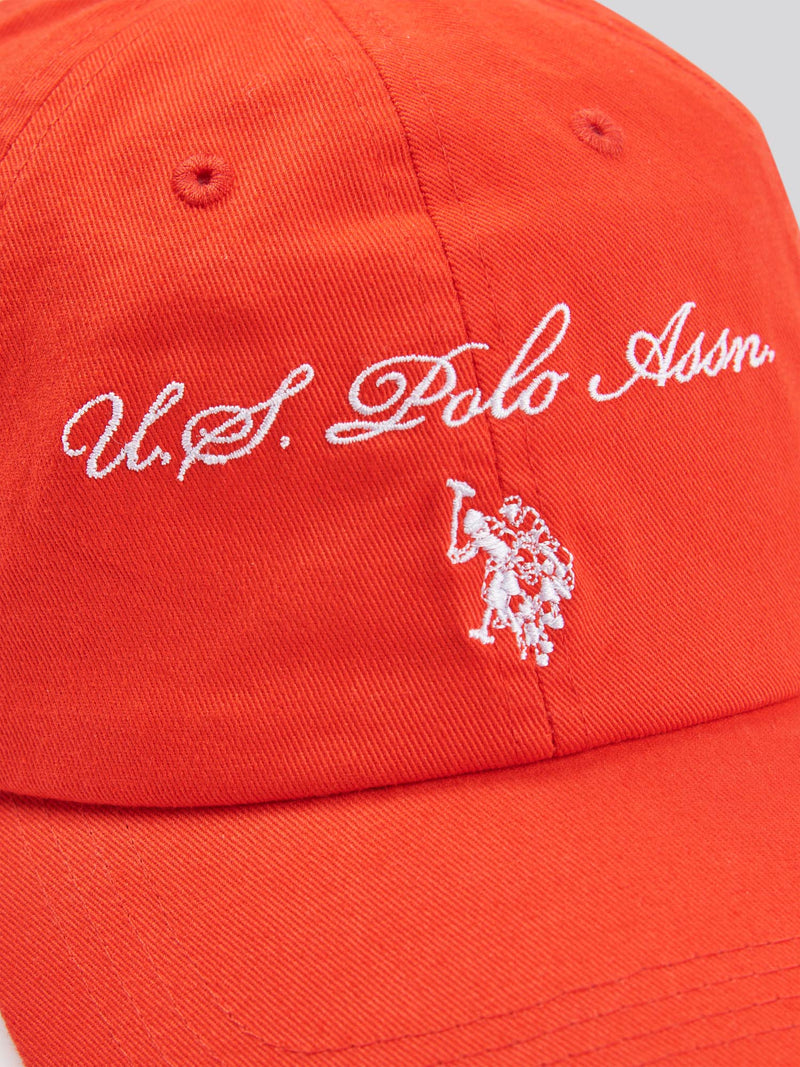 Womens Double Horsemen Premium Graphic Casual Cap in Aura Orange