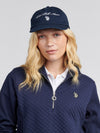 Womens Double Horsemen Premium Graphic Casual Cap in Navy Iris