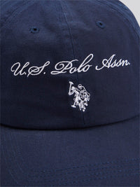 Womens Double Horsemen Premium Graphic Casual Cap in Navy Iris