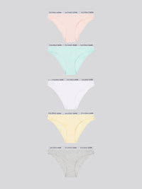 5 PK Cotton Bikini Brief Blue Light