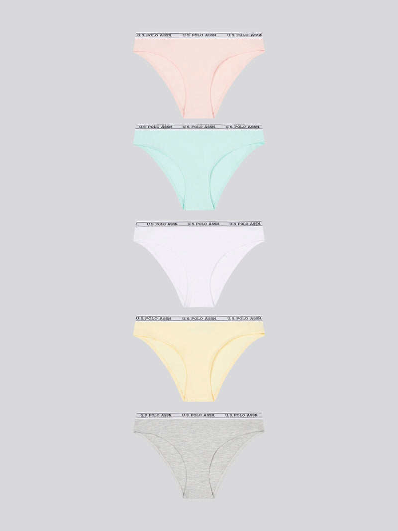 5 PK Cotton Bikini Brief Blue Light