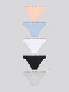 5 PK Cotton Bikini Brief Lavender Lustre