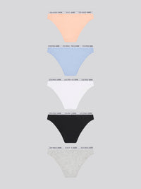 5 PK Cotton Bikini Brief Lavender Lustre